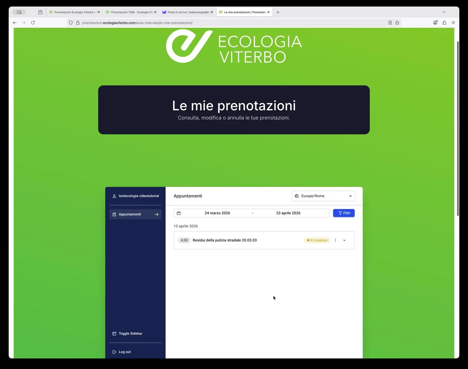 Prenotazione approvata