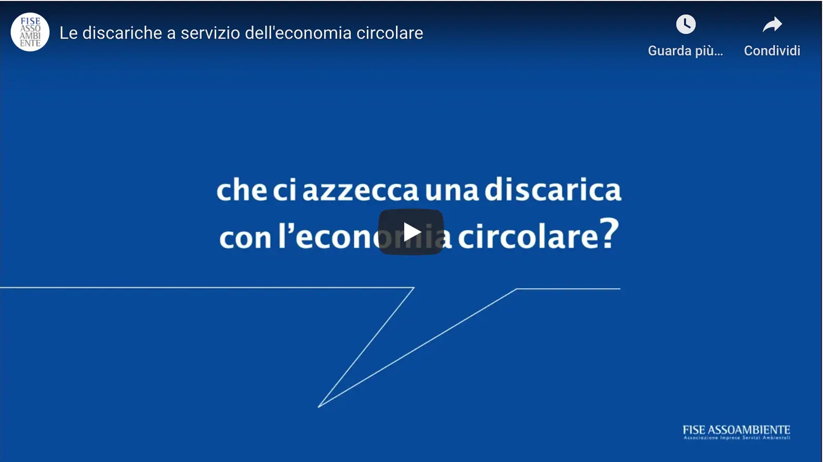 L’economia circolare e le discariche: c’è un nesso? Un video di Assoambiente ce lo spiega
